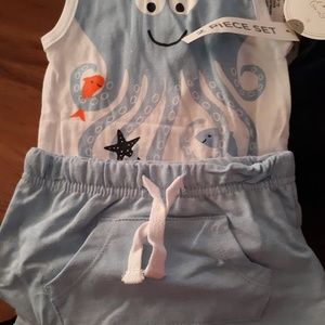 Baby boy's 2 piece summer outfit